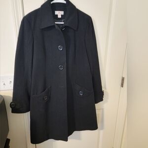 Jennifer Lopez Classic Black Pea Coat